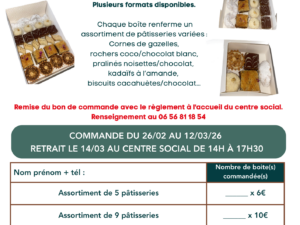Vente de pâtisseries