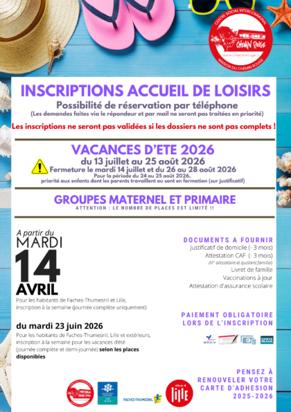 Inscription aux accueils de loisirs été