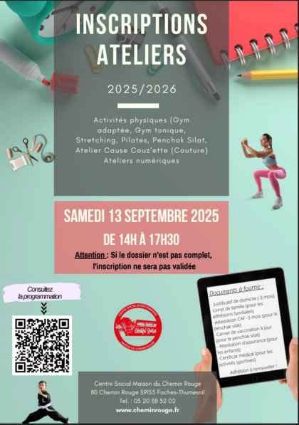 Inscriptions ateliers