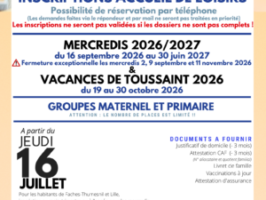 Inscriptions Mercredis ACMSH