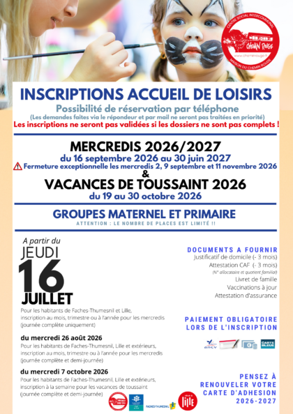 Inscriptions Mercredis ACMSH